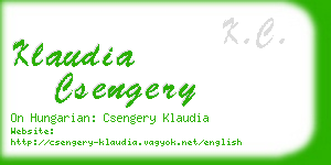klaudia csengery business card
